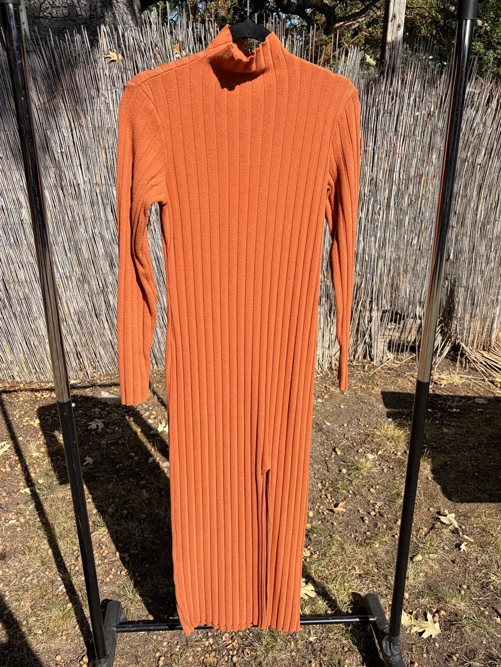 Free People Burnt Orange Sleeve Maxi Dress